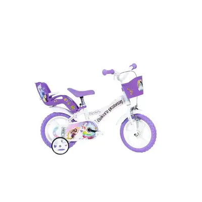 Bicicleta copii, Dino Bikes, Unicorn Academy, Roti ajutatoare, Cosulet frontal, Scaunel pentru…