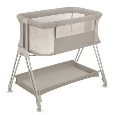 Patut co-sleeper, Lionelo, Luna, 2 in 1, Cu laterala culisanta, Cu setare unghiulara, Cu roti…