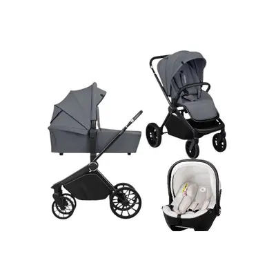 Carucior 3 in 1, Lionelo, Mika Plus, Cu scoica auto Moxie Bej, Reversibil, Cu sistem de ventilatie…