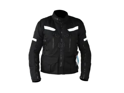 Geaca moto textila lunga PGS REVITI, protectii coloana, coate si umeri, culoare negru, marime M