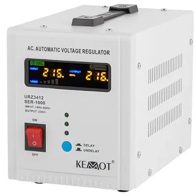 Stabilizator Tensiune Automat 1000VA/600w Kemot URZ3412, 230v, cu Relee