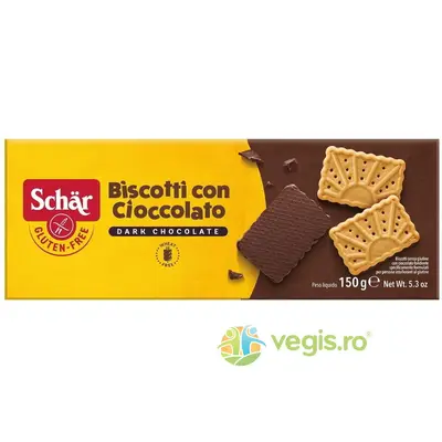 Biscuiti cu Ciocolata Neagra fara Gluten 150g