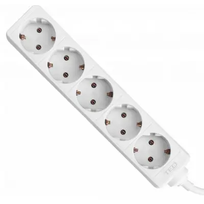 Prelungitor 5 prize 1.5 metri, 3x1.5mm ALB, TED TED001894