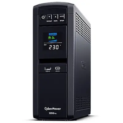 Cyber Power UPS CyberPower PFC Sinewave CP1350EPFCLCD, 1350VA/810W, 6 Prize Schuko, Color LCD…
