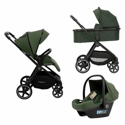 Carucior 3 in 1, FreeON, Zack, Cu cadru din aluminiu, Landou, Scoica auto, Geanta pentru mamici…