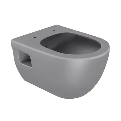 Vas WC suspendat rimless Celesta Brillo 53 x 35 5 cm ceramica antracit
