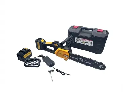 Mini Drujba electrica 4AH, 48V, 300mm, 2 acumulatori, brushless, ungere automata, 1800w, model…