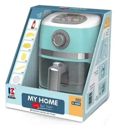 Set Air Fryer de jucarie My Home, cu alimente incluse, bucatarie copii, 3+