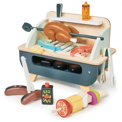 Tender Leaf Jucarie din lemn premium, Gratar set, Tender Leaf Toys - Barbeque Play Set, 3+ ani