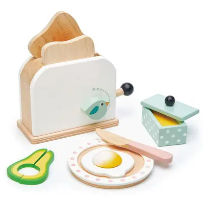 Tender Leaf Jucarie din lemn premium, Prajitor de paine, Tender Leaf Toys - Breakfast toaster, 10…