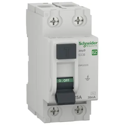 Intrerupator diferential RCCB Easy9 2P 25A/30mA tip AC Schneider EZ9R32225