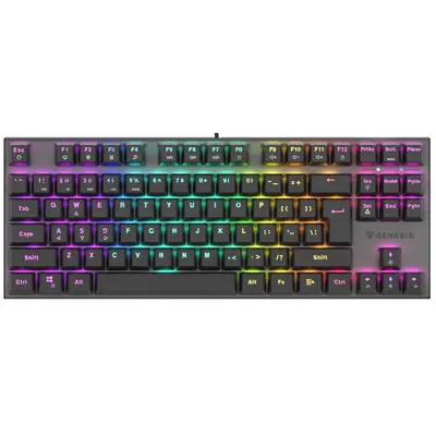 Genesis Tastatura mecanica cu fir pentru gaming Genesis Thor 303 TKL, RGB, Switch Outemu Red…