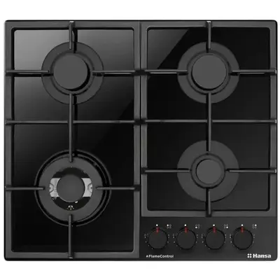 hansa Plita pe gaz Hansa, gaz pe sticla, 60 cm, comenzi frontale, gratare de fonta, arzator WOK…