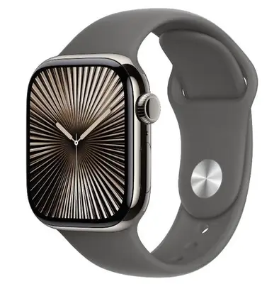 Smartwatch Apple Watch 10 GPS Cellular, Carcasa Natural Titanium 42mm, ecran LTPO OLED, 64GB, curea…