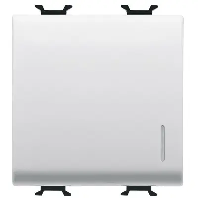 Intrerupator cap cruce 2 module cu led (neinclus) Gewiss Chorus GW10102, alb