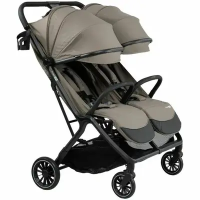 Carucior gemeni, FreeON, Twin Plus, De la nastere pana la 22 Kg, Cadru din aluminiu, Cu accesorii…