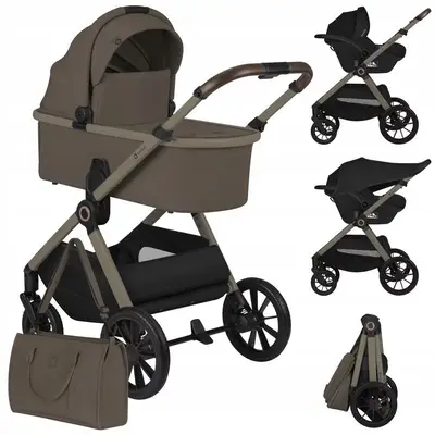 Carucior 3 in 1, Lionelo, Layla, Pana la 22 kg, Cadru aluminiu, Cu landou intarit si salteluta din…