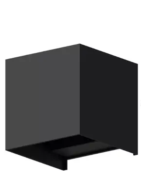 Lampa de perete de exterior LED Calex Bari Up & Down, lumina alba calda, 7W, IP54 (Negru)
