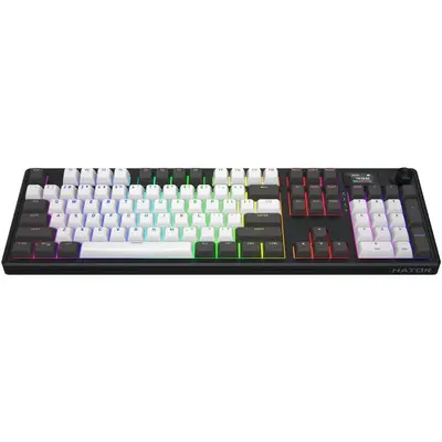 HATOR Tastatura Hator Skyfall 100 PRO, Wireless 2.4Ghz, iluminare RGB, Negru-alb