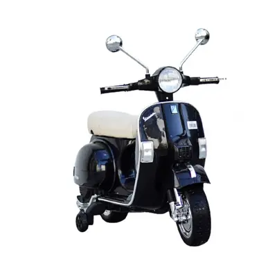Scuter electric pentru copii Piaggio PX150, 70W, 12V, roti moi si scaun tapitat, echipare Premium…