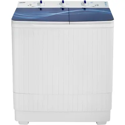 NobeLTek Masina de spalat rufe semi-automata Nobeltek, 7 kg spalare, 3 kg stoarcere, 300W spalare…