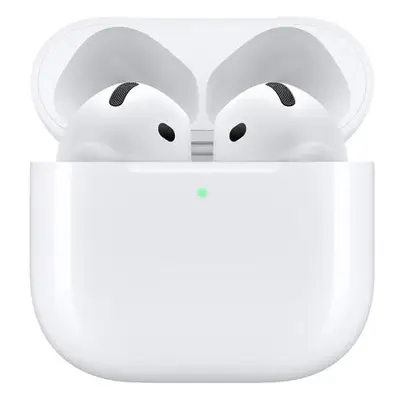 Casti True Wireless Apple AirPods 4, Bluetooth 5.3, Autonomie 4.5 - 30 ore, Asistent vocal (Alb)