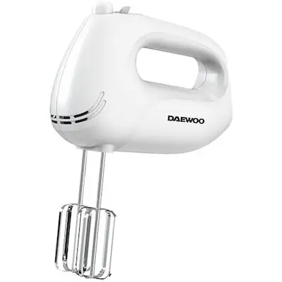 Daewoo Mixer de mana Daewoo DHM25W, putere 250 W, functie Turbo, 5 viteze, Alb