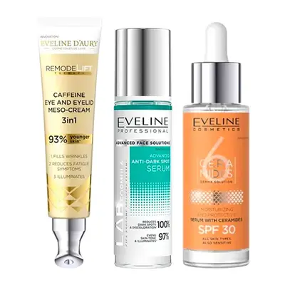 Set ingrijire fata Eveline cu Crema pentru ochi si pleoape, D'Aury RemodeLift Therapy 20 ml, Ser…