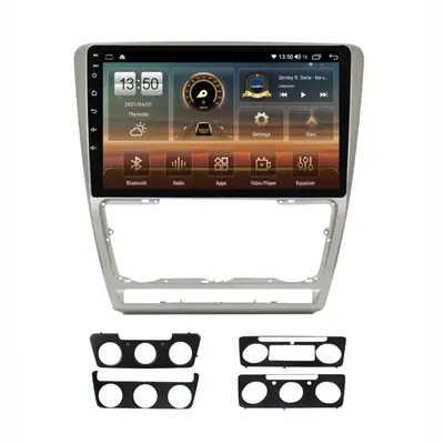 Navigatie dedicata cu Android Skoda Octavia II 2004 - 2013, gri, 4GB RAM, Radio GPS Dual Zone…