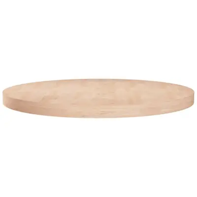 Blat de masa rotund, Ø60x4 cm, lemn masiv stejar netratat