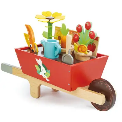 Tender Leaf Jucarie educativa, Roaba cu unelte de gradinarit, Tender Leaf Toys - Garden…