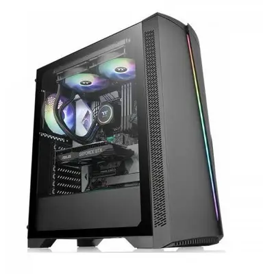Thermaltake Carcasa PC Thermaltake H350 RGB, Middle Tower, Sticla temperata, Fara Sursa, 6…