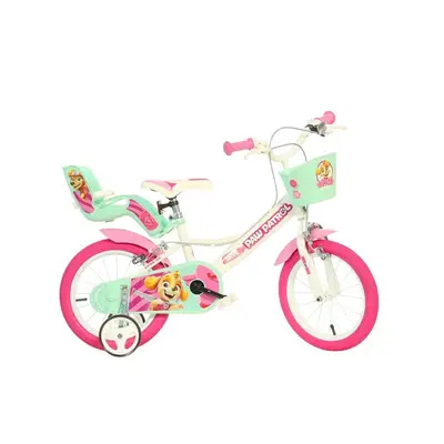 Bicicleta copii, Dino Bikes, Paw Patrol, Roti ajutatoare, Cosulet frontal, Scaunel pentru papusi…
