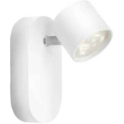 Philips Spot LED luminos Philips myLiving Star, 3W (35W), 170 lm, lumina alba calda, aluminiu, Alb