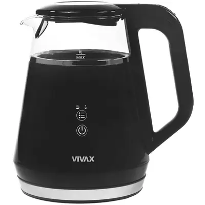 VIVAX Fierbator Vivax WH-100DB, 1100 W, 1 litru, Digital, Sticla, Negru