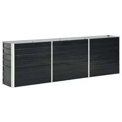 Strat inaltat de gradina antracit 240x40x77 cm otel galvanizat