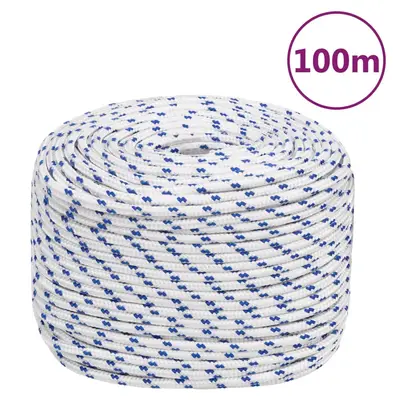 Franghie de barca, alb, 10 mm, 100 m, polipropilena