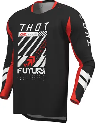Tricou ATV Cross Thor Fatura,culoare negru rosu, marime S