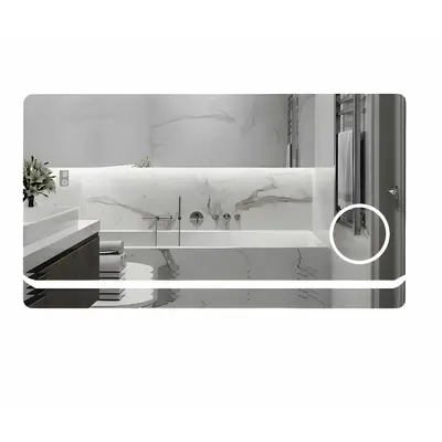 Oglinda baie cu LED lupa si butoane touch L-907 80x60 cm