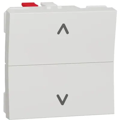 Intrerupator cu revenire jaluzele 6A 2 module Schneider Noua Unica NU320718, alb
