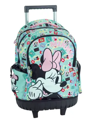 Rucsac scolar cu roti Minnie Mouse Love Your