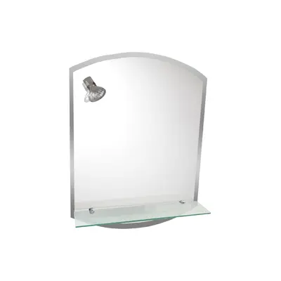Oglinda baie cu polita si spot RO-8096 45x60 cm