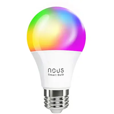 Nous Bec LED RGB inteligent Nous P3, Wi-Fi, E27, 9W, 810 lm, lumina alba si colorata, control…