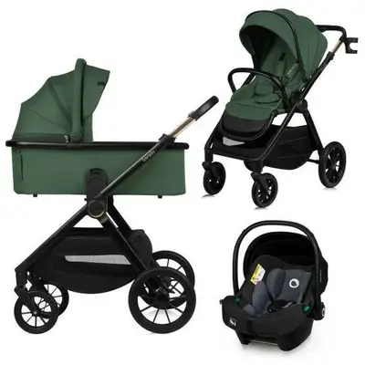 Carucior 3 in 1, Lionelo, Layla, Pana la 22 kg, Cadru aluminiu, Cu landou intarit si salteluta din…