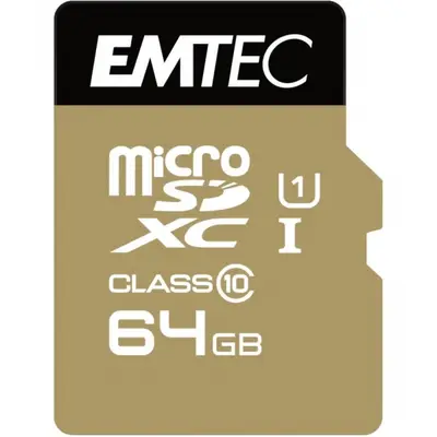EMTEC Card Memorie microSDXC Emtec Speedin Pro Android A1, 64Gb, Clasa 10 / UHS-1 U3, Cu Adaptor…