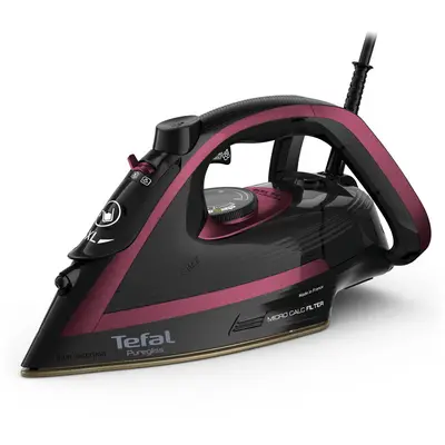 Tefal Fier de calcat cu abur Tefal Puregliss FV8065E0, abur variabil 50 g/min, jet de abur 280…