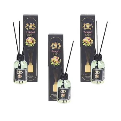 Set 3 Difuzoare de Camera cu Betisoare Golden Silva Bouquet, 3 x 110ml