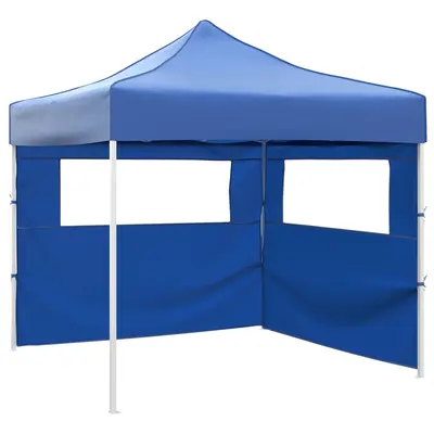 Cort pliabil cu 2 pereti, albastru, 3 x 3 m