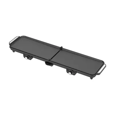 Gratar Teppan Yaki Techwood TTP-4545PL, pliabil, 90x23cm (2x45), 2200W, tava grasimi, termostat