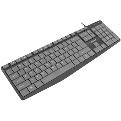 natec Tastatura Natec NKL-1507, cu cablu, EN, Gri